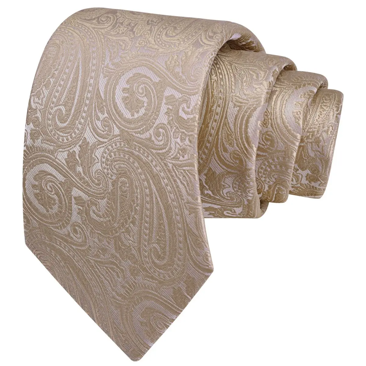 RBOCOTT New Classic Silk Paisley Tie 8cm Pattern Necktie Men's Red Blue Black Office Wedding Party Gift Tie Accessories