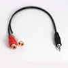 High Quality Copper 3.5mm Male Jack 3.5 Mm Aux Auxiliary Cable Cord To AV 2 RCA Female Stereo Music Audio Cable 5