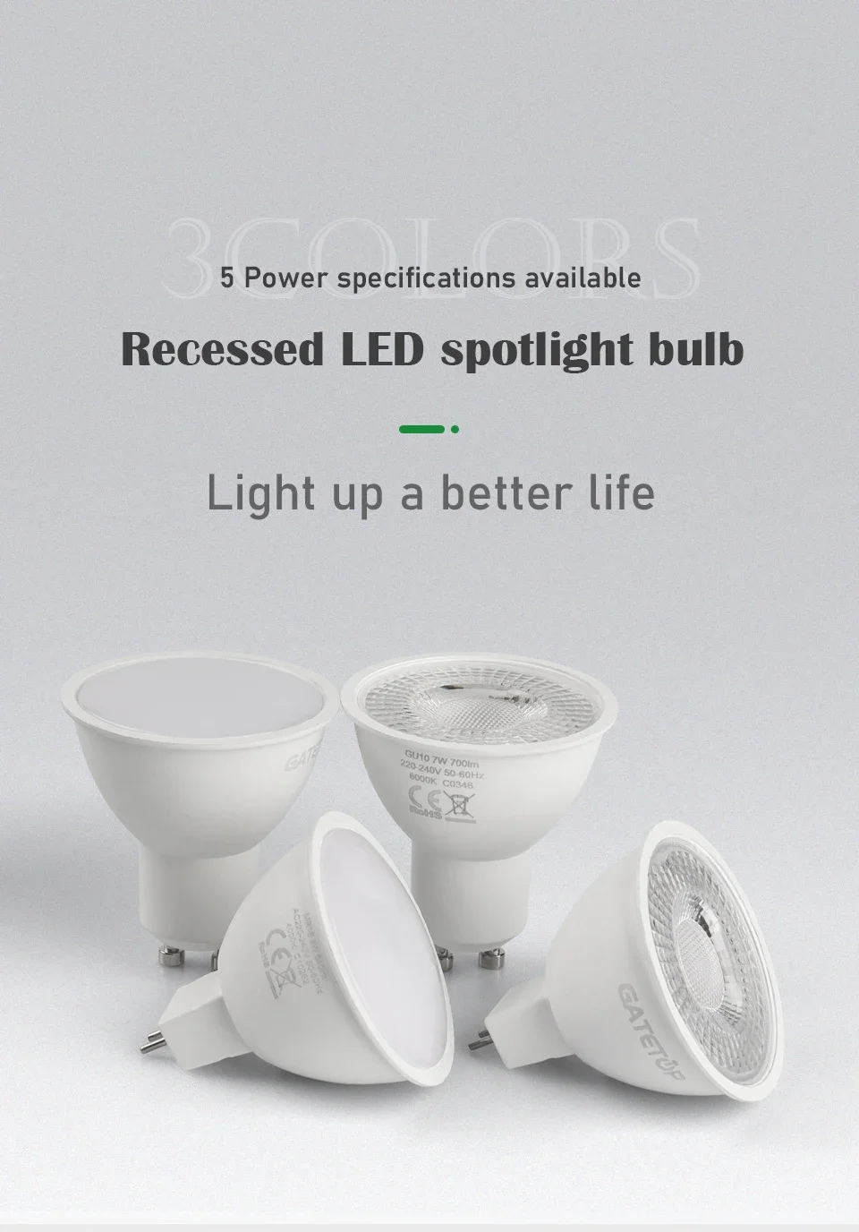 Description Picture 2 of item20pcs LED Bulb Lamps Spotligt GU10 E27 E14 B22 Base AC220V 110V Light Bulb Real Power Lampada Living Room Home LED Bombilla