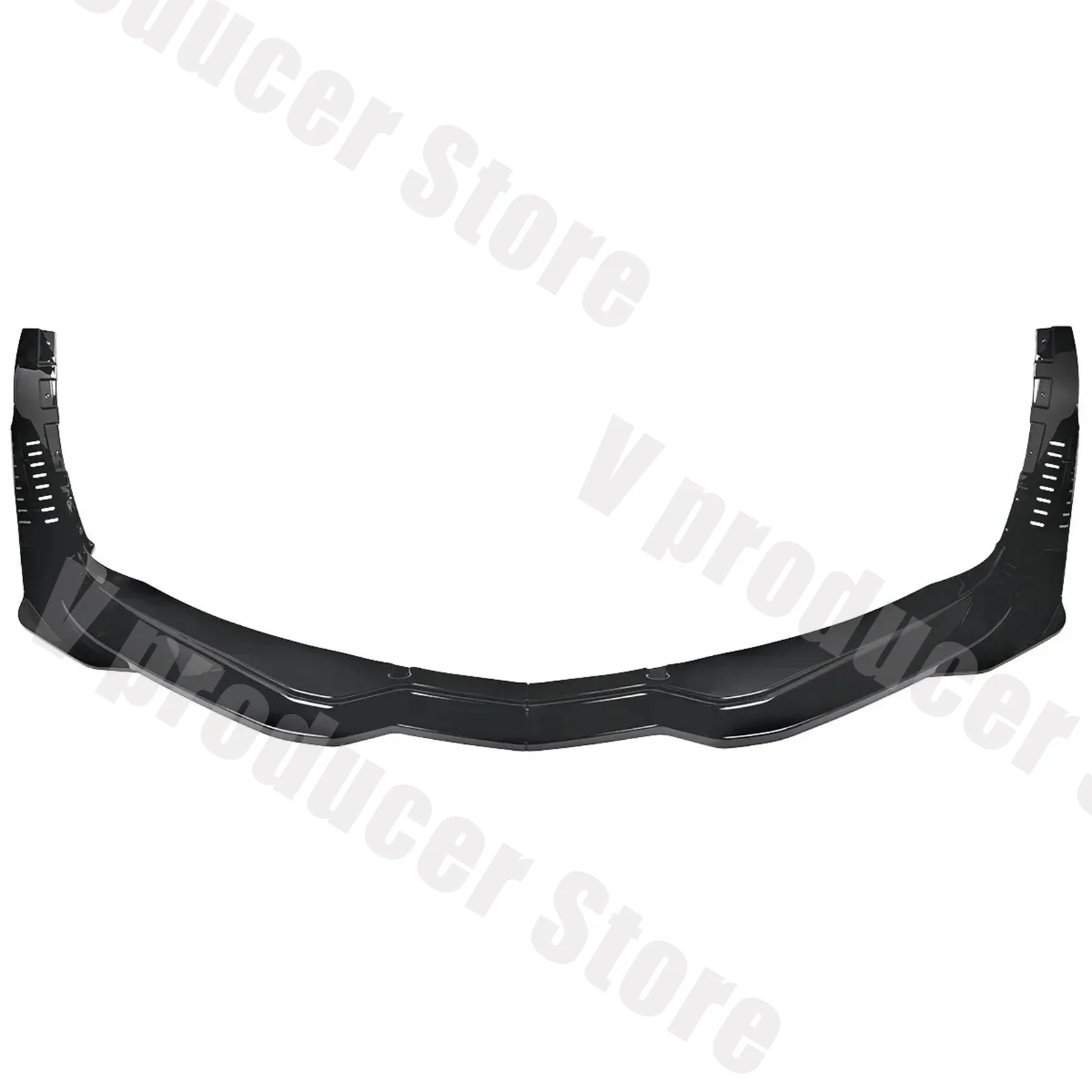 For Chevrolet Corvette C7 2014- Front Bumper Lip With Side Winglets Car Accessories Glossy Black Body Kit Stage3 Style