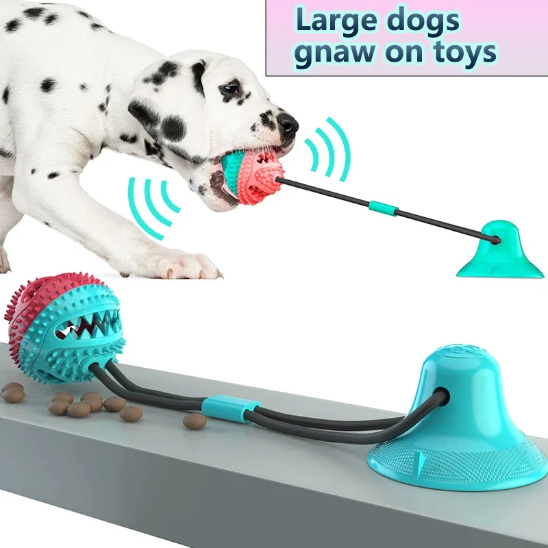 Large Dog Ball Toys Suction Cup Ropes Interactive Leaking Slow Feeder Chew Toy Toothing Clean ，Alaska, Husky toys 1