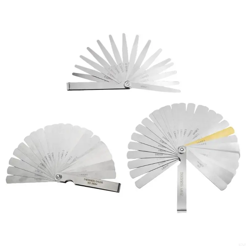 57QF Double Marked Feeler Gauge Set in Stainless Steel for Multifunctional Measuring Needs Mechanical Instrument Calibration