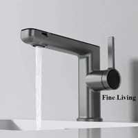 Bathroom faucet, upwashbasin faucet, hot and cold household gun gray 1