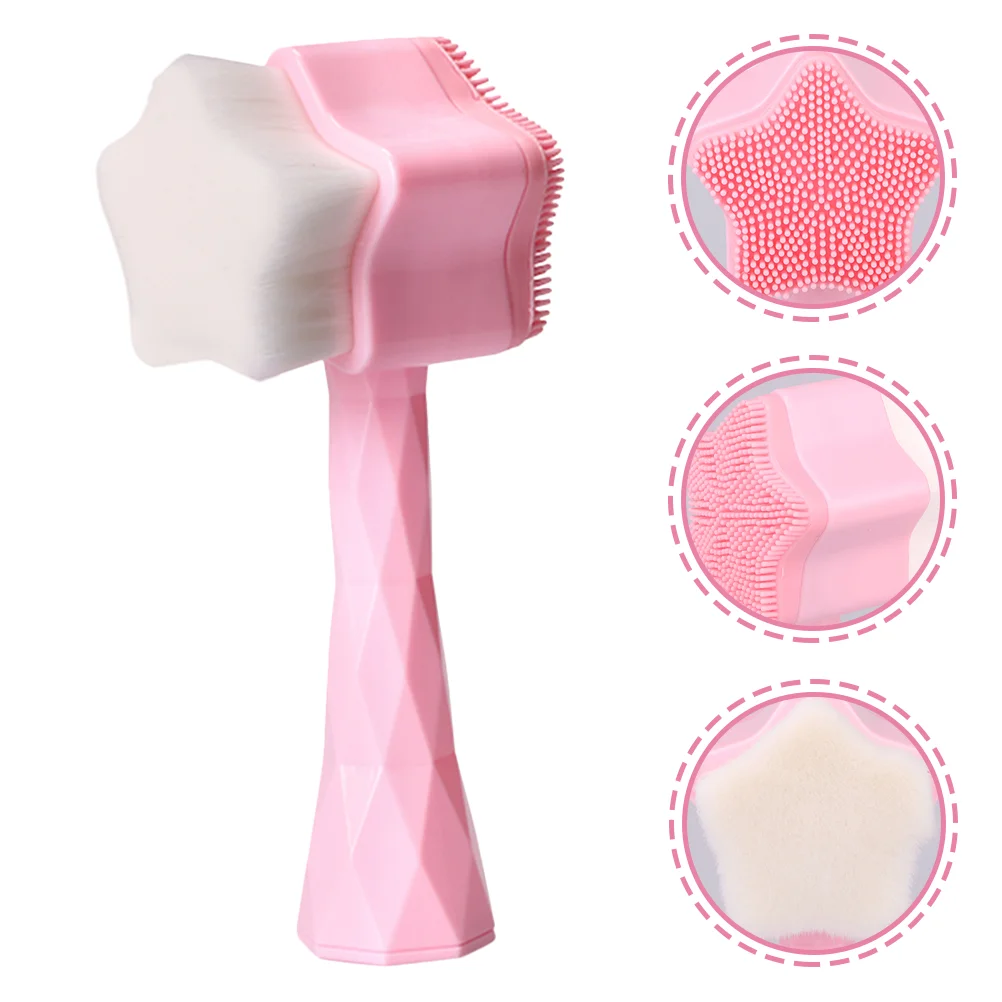 

Face Massager Pore Brush Facial Cleansing Brush Star Shape Manual Face Brush Double-Sided Portable Skin Exfoliating Massage