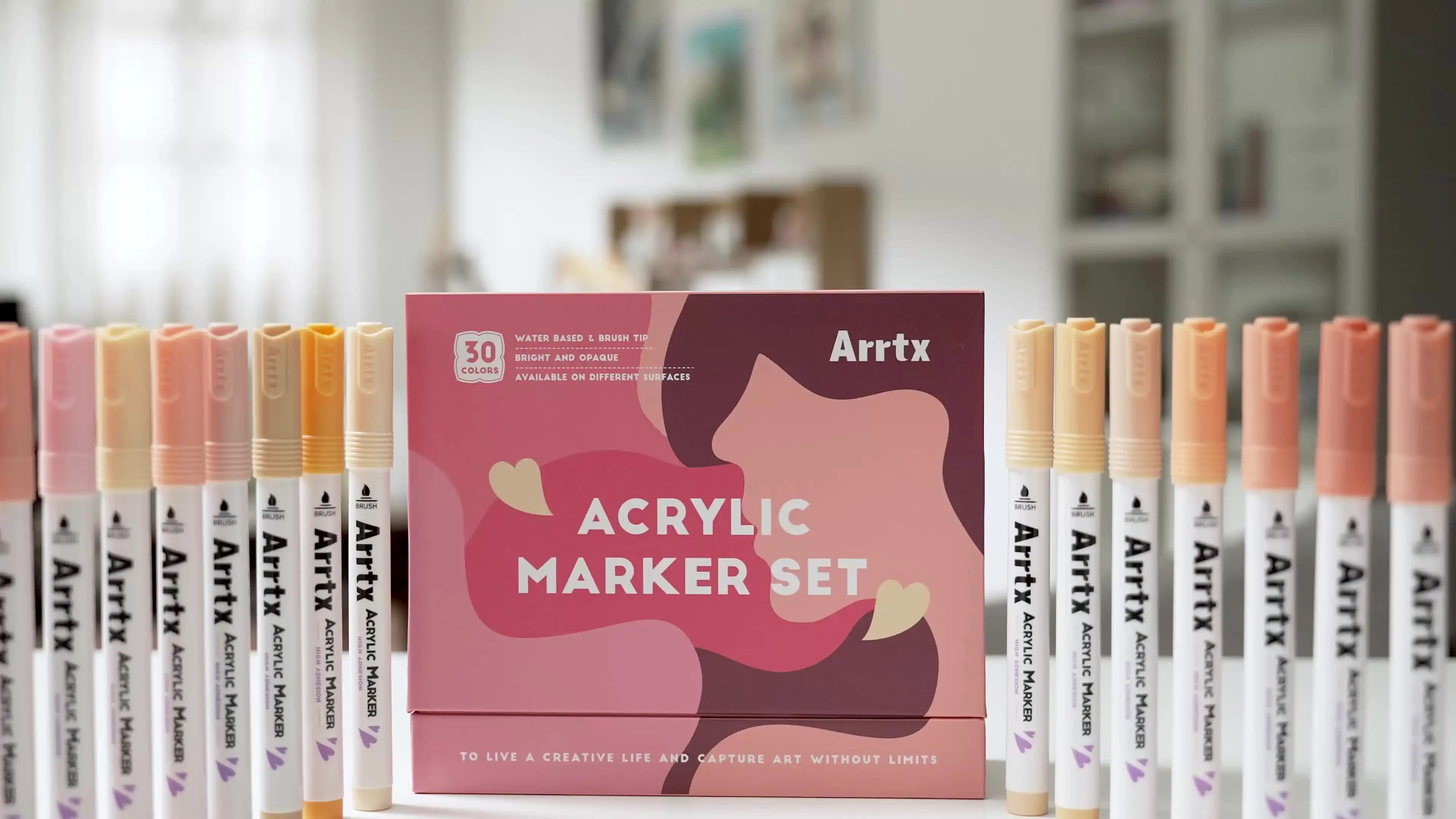 Arrtx Acrylmarkers Paint Brush Tip Markers – 30 kleuren (30B) – Finest Treasure