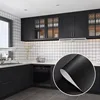 Matte Black Waterproof Thick Vinyl Self Adhesive Wallpaper Muebles Renovation Oil Proof Kitchen Cabinets Armoire PVC Stickers 4