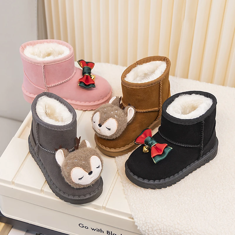 Cotton Thermal Snow Boots for Kids Winter