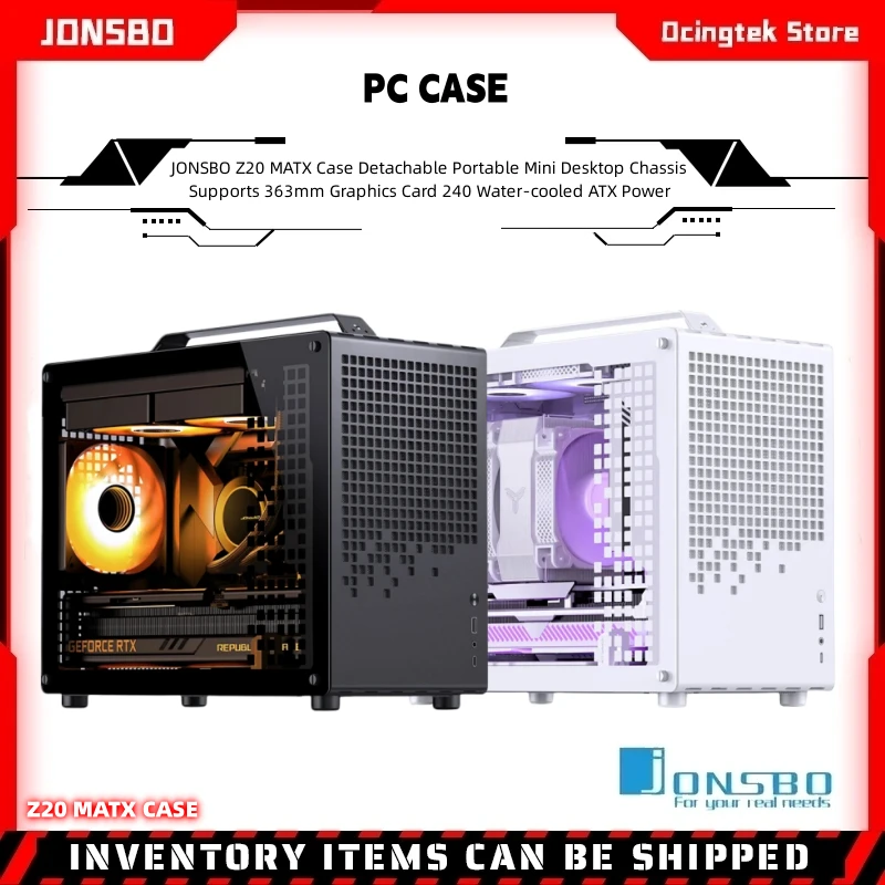 

JONSBO Z20 MATX Case Detachable Portable Mini Desktop Chassis Supports 363mm Graphics Card 240 Water-cooled ATX Power