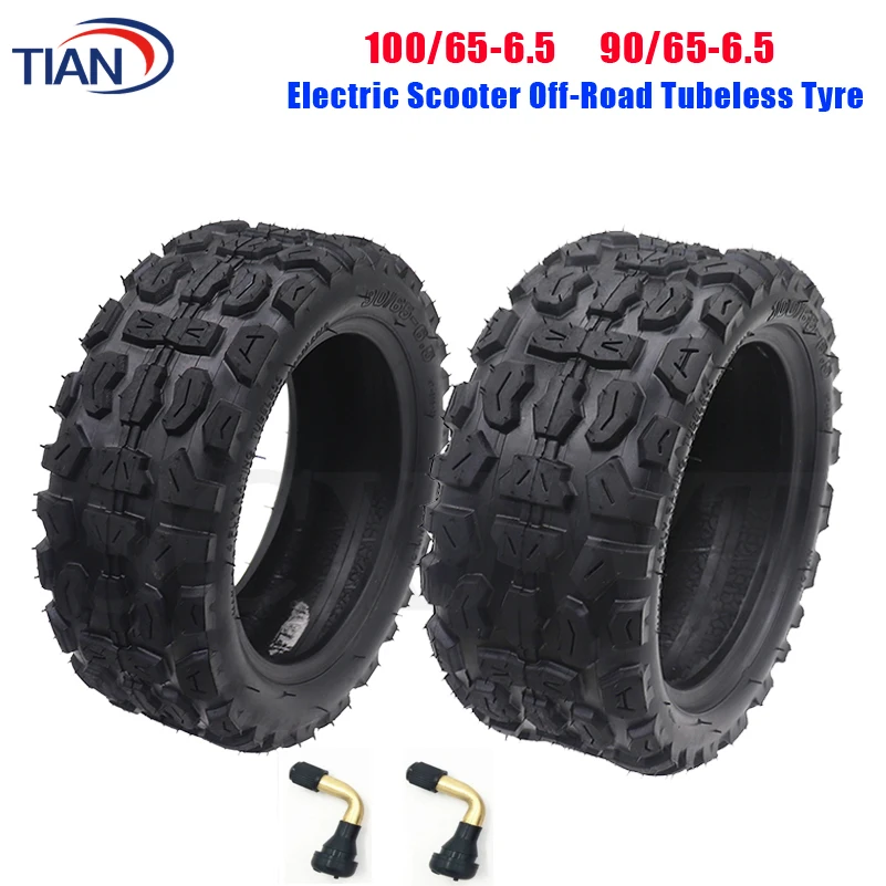 11Inch 90/65-6.5 Tubeless Tire 100-65-6.5 Thicken Off-road Inflatable Tyre + Air Valve For Dualtron Thunder Plus Zero 11X Wheels