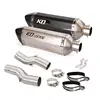 Left Right Motorcycle Exhaust Muffler Mid Link Pipe With DB Killer Slip On For Suzuki Hayabusa GSX-R GSX1300R 2021-2023