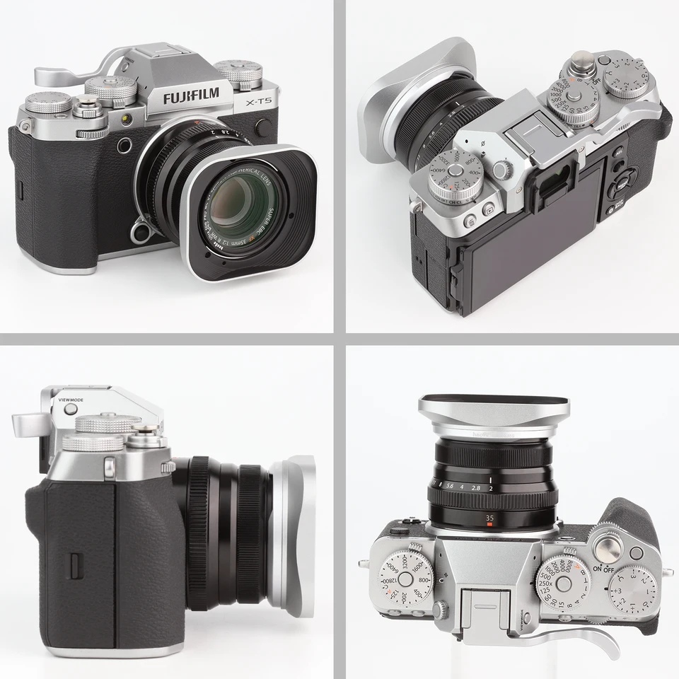 ウェア Fuji Haoge LH-X35S Square Metal Lens Hood Shade for Fuji Fujinon