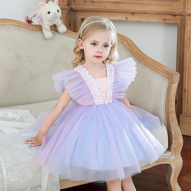 Girl First Communion Satin Dress | Flower Girl Dresses Weddings - Puffy  Satin Baby - Aliexpress