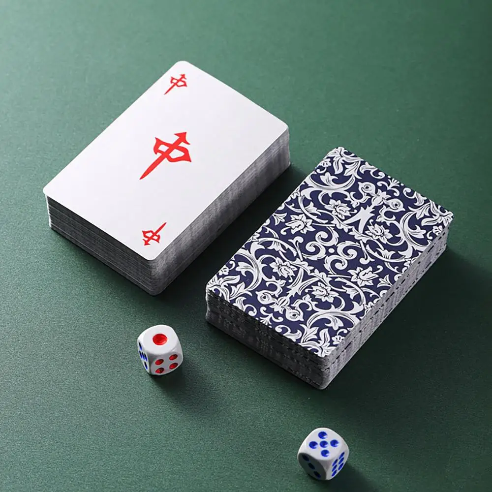 Description Picture 5 of item144 Cards/Set Mahjong Playing Cards Matte Travel Game Pokers Set Accessories For Family Gathering interactive game supplies