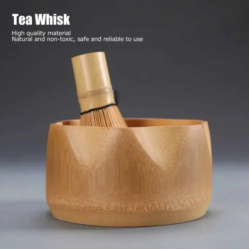 New Bamboo Matcha Bowl Reusable Portable Tea Canister Tranditional Tea Leaves Storage Jar Set Accessories