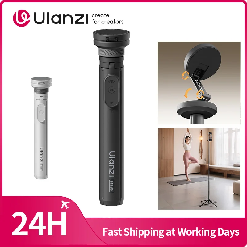 UlanziMT-85trépieddetéléphoneautomatiqueMagsafeSelfiebâtonpouriPhone171615PoptrépiedouvertsupportdesolpourvoyageenpleinairVlog