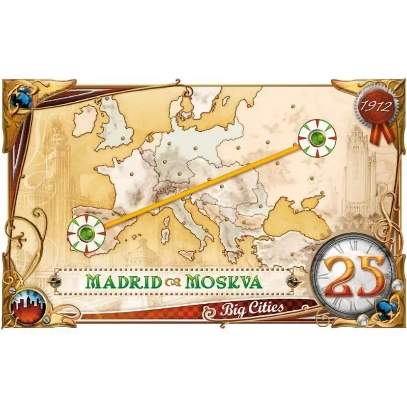 Ticket To Ride Europa 1912 Board Game EXPANSION Train Route-Building Strategy Game Party Play Cards Plot Board
