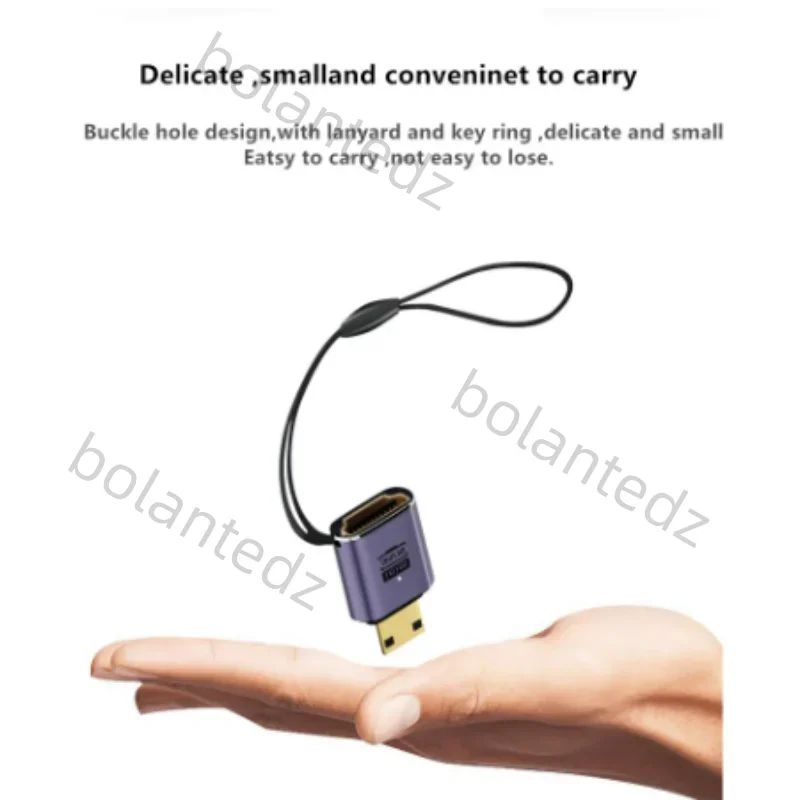 90 Degree Angled UHD Extension Converter Adapter Mini /Micro HDMI Male to HDMI 2.1 Female Support 8K 60hz HDTV hdmi extension adapter