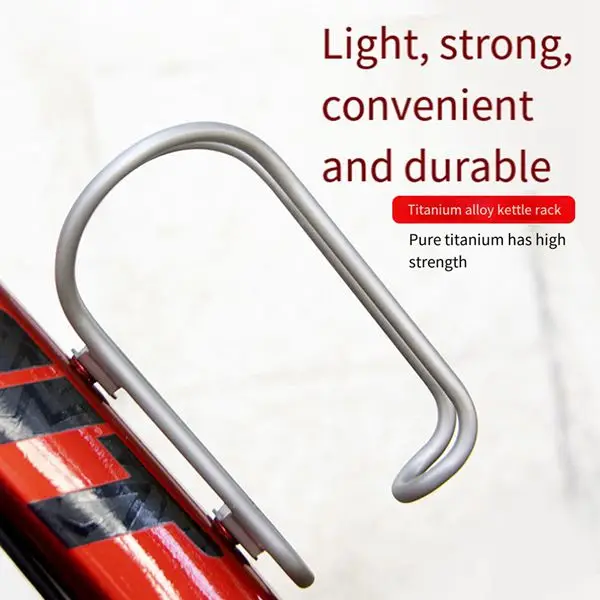 1X Bicycle Kettle Rack Titanium Alloy Hollow Riding Water Bottle Cage Holder With Screws Style A 6