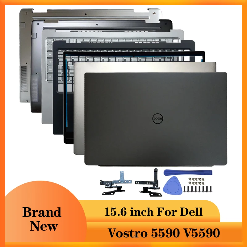 New Laptop Lcd Back Cover/Front Bezel/Palmrest/Hinges/Bottom Case For Dell Vostro 5590 V5590 Non-Touch Laptops Computer Case