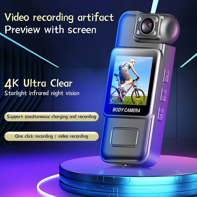 Ultra HD 4K WIFI Camera Digital Video Mini Portable Handheld Law Enforcement Recorder 180° Rotatable Lens Outdoor Sports Camera 3