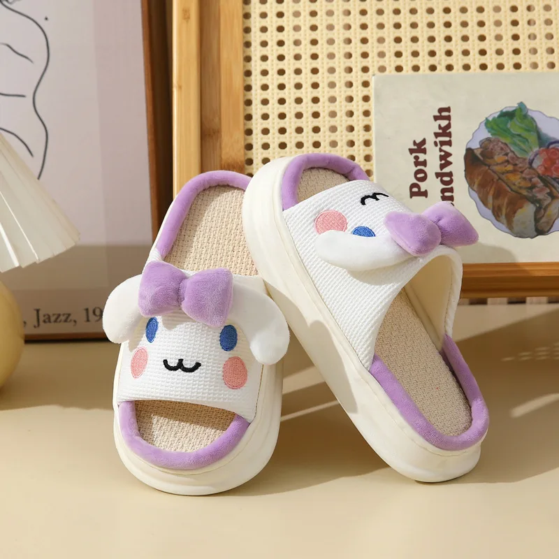 Lindas Pantuflas De Felpa De Conejo De Encaje Para Mujer