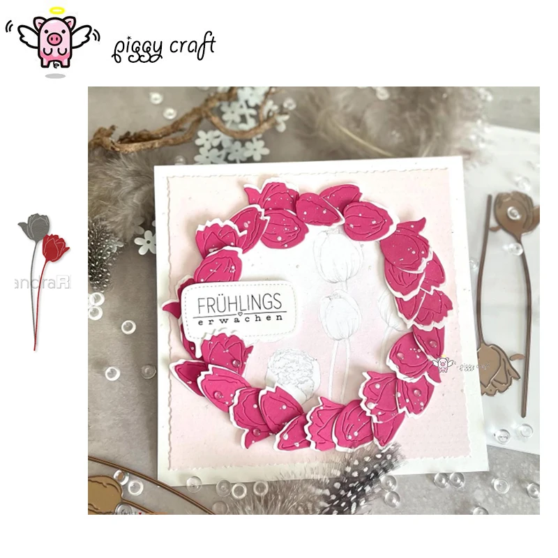 

Металлические Вырубные штампы, вырезанная форма, цветок тюльпана, украшение, скрапбукинг, бумажный нож, форма, лезвие, перфоратор, трафареты