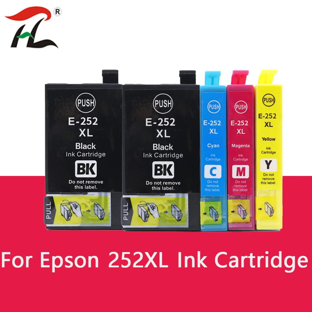 

Compatible 252XL Ink Cartridge T252XL E-252XL 252 XL For Epson WorkForce WF-3620 3640 7110 7210 7610 7620 7710 7720 Printer