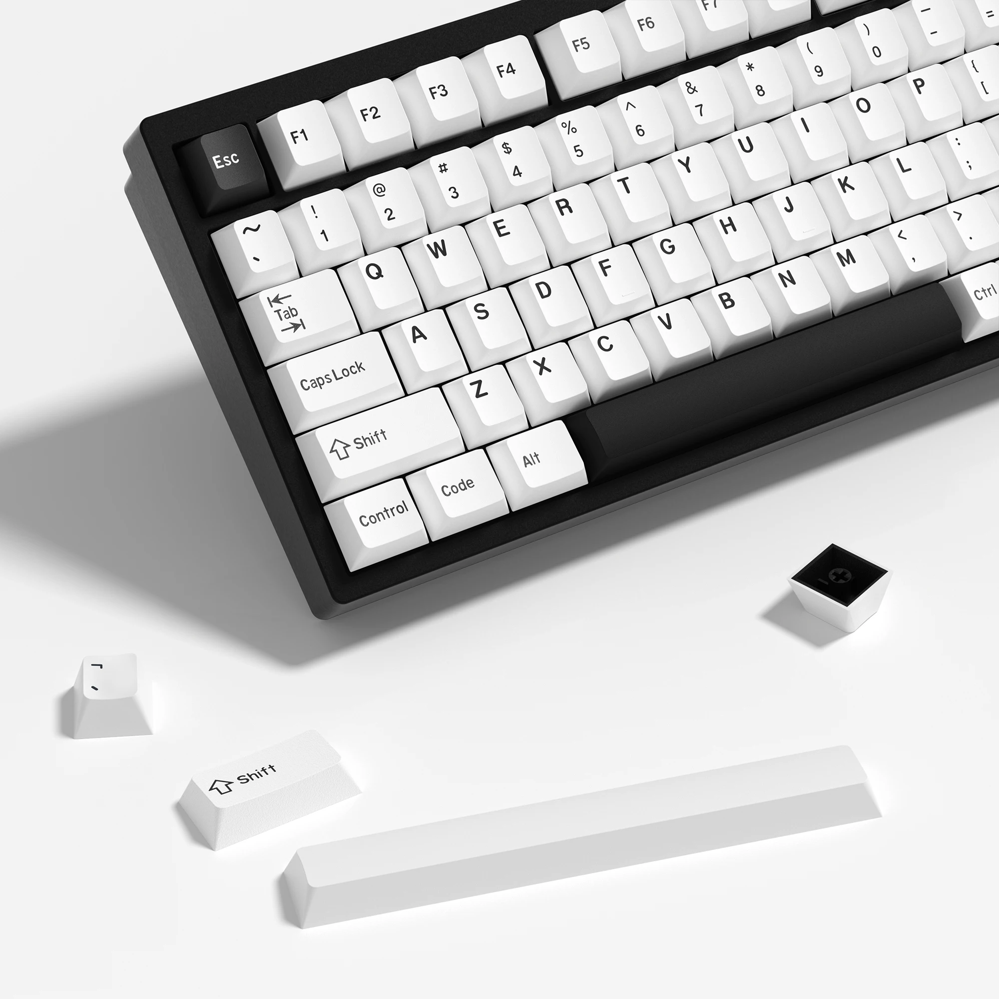 MX互換キーキャップ KBDiy Arctic KBDiy GMK BOW キーキャップチェリープロファイルダブルショット PBT ISO 7u 白と黒のキーキャップレトロメカニカルキーボード  GMK67 MX スイッチ - AliExpress