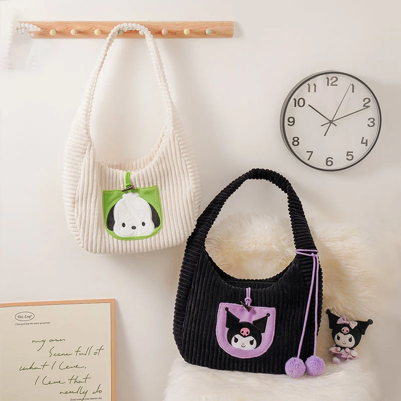 

Sanrio Kuromi Kawaii Shoulder Bag Pochacco Anime Cute Cartoon Student Commuter Package Large Capacity Girls Christmas Gift