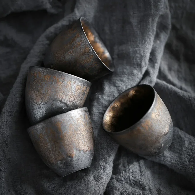 Firewood teacup Japanese-style tasting cup small stoneware master cup single handmade ceramic Kungfu tea set tea cup