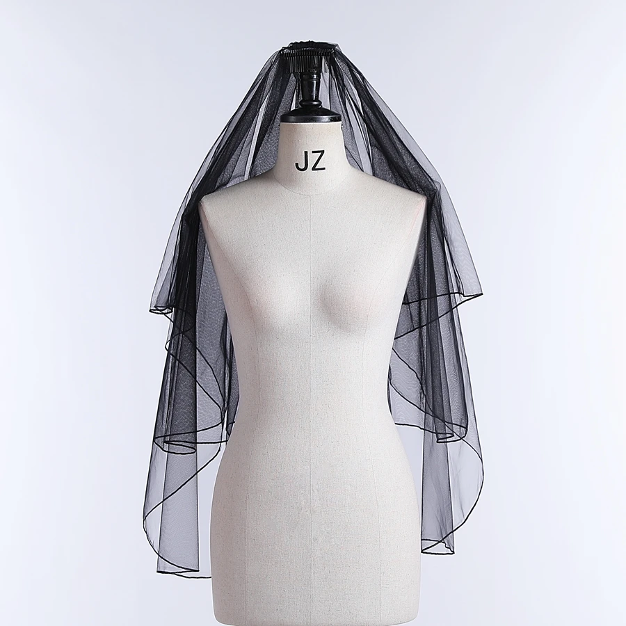 Bridal Veil Wedding Veils Black Bridal Veils With Comb Simple Style