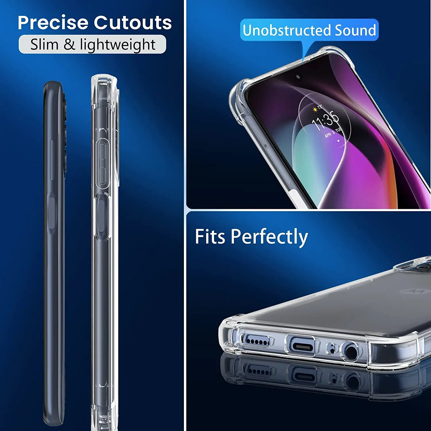 Crystal Clear Shockproof Durable Flexible TPU Phone Case Cover