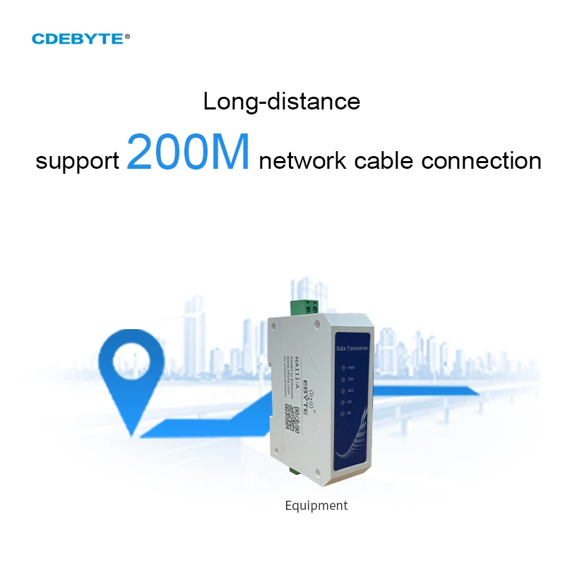 

Ethernet Serial Sever RS485 to RJ45 Rail Style Industrial Standard DC8~28V Long Distance 200m DataTransmission Transceiver NA111