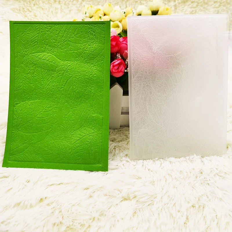 New Leaf 3d Embossed Plastic Embossed Folder for Card Making Scrapbooking Diy Craft Decoration Articles