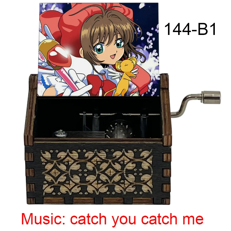 Anime Cardcaptor Sakura music CATCH YOU CATCH ME HAND Wood Music Box For Girls Daughter Toys New year Christmas gift