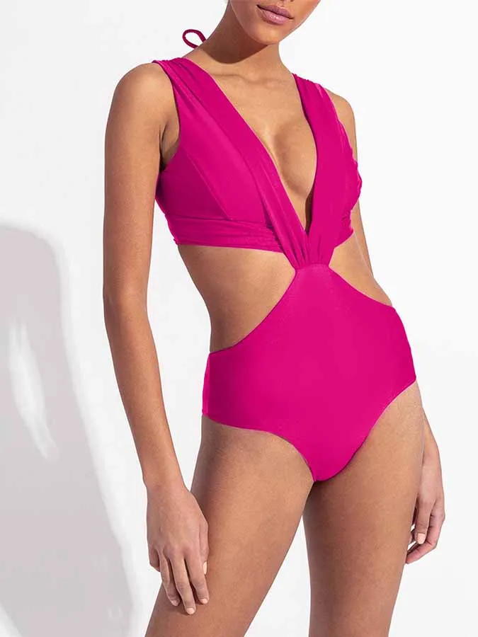 Solid Color Beach Outfits 2023 For Mujer Swimsuit Kaftans For Women Luxury Mesh Swimwear New Beachwear  V Neck Sexy Kimono