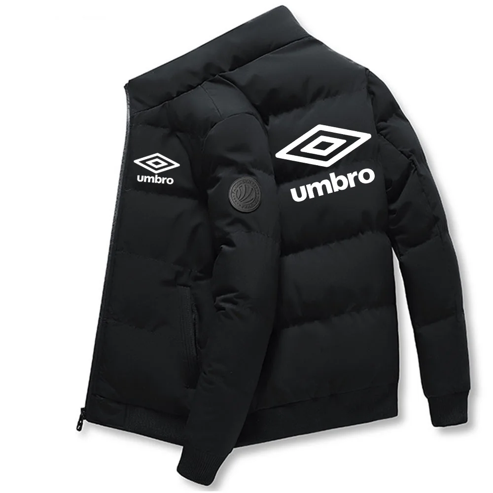 

Зимняя куртка Umbro 2023, мужские парки, утепленное пальто, Мужская однотонная Повседневная парка с воротником-стойкой, Женская модная новая уличная одежда