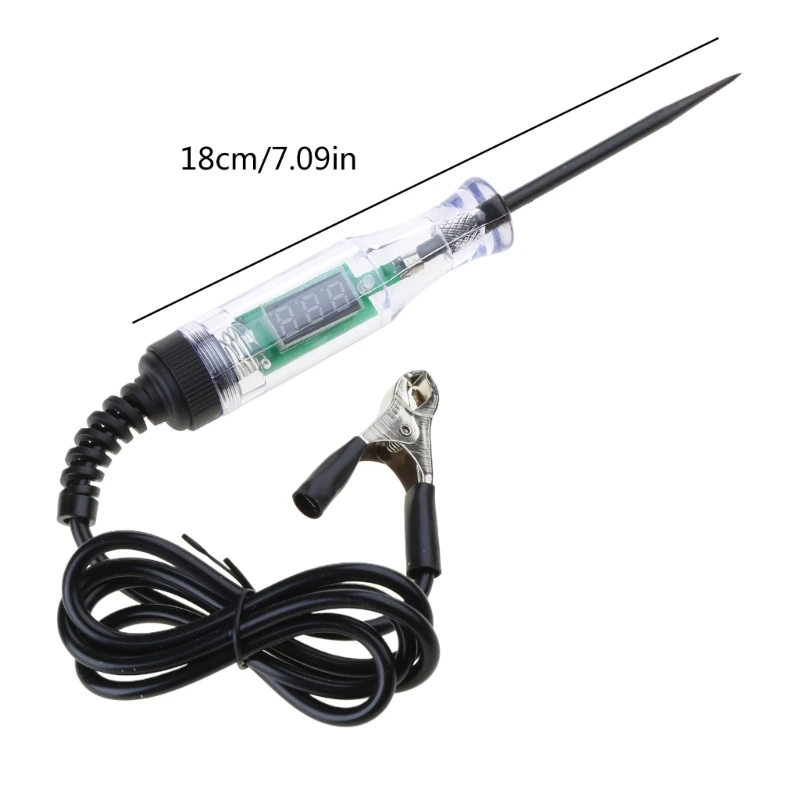 Hand Auto Circuit Tester Test Light with Extended Spring Wire Vehicle Circuits Low Voltages Light Tester for Various Car 6