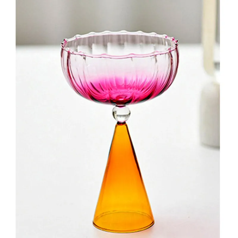 

3 sizes Solid Color Glass Wine Cup Bar Mixing Wine Cup Creative Household Multi functional Colored Glass Cup Home Decor LF373