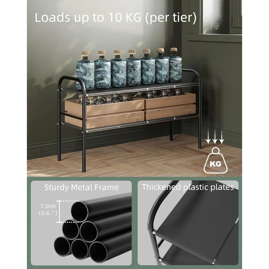 NETEL Under Sink Organizers and Storage 2 Tier Expandable Under Cabinet Organizer Shelf with 8 Removable Panels Expandable Shel