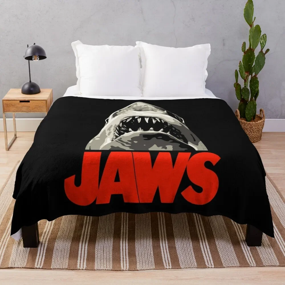 

JAWS - Great White Shark Throw Blanket Decorative Sofas halloween Decorative Beds Blankets