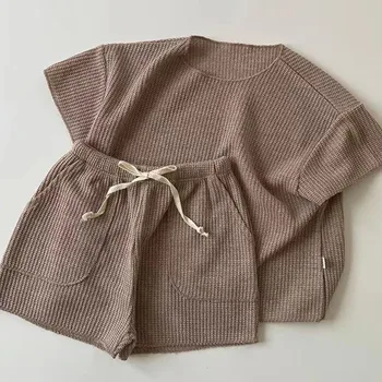 New Children Clothing Set Spring Summer Kids T shirt+Shorts for Newborn Baby Casual Jogger Set 2 Pieces for Toddler Boys&Girls 3