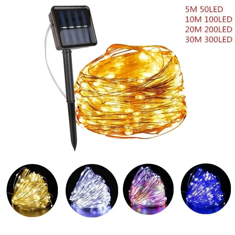 

Solar Outdoor Light Garland 7/12/22/32M Solar String Fairy Light Garland Waterproof Christmas Light Home Garden Holiday Decor
