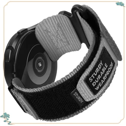 Camouflage Nylon Watch Strap - 22mm/20mm Adjustable Band for 22MM (Grey)
