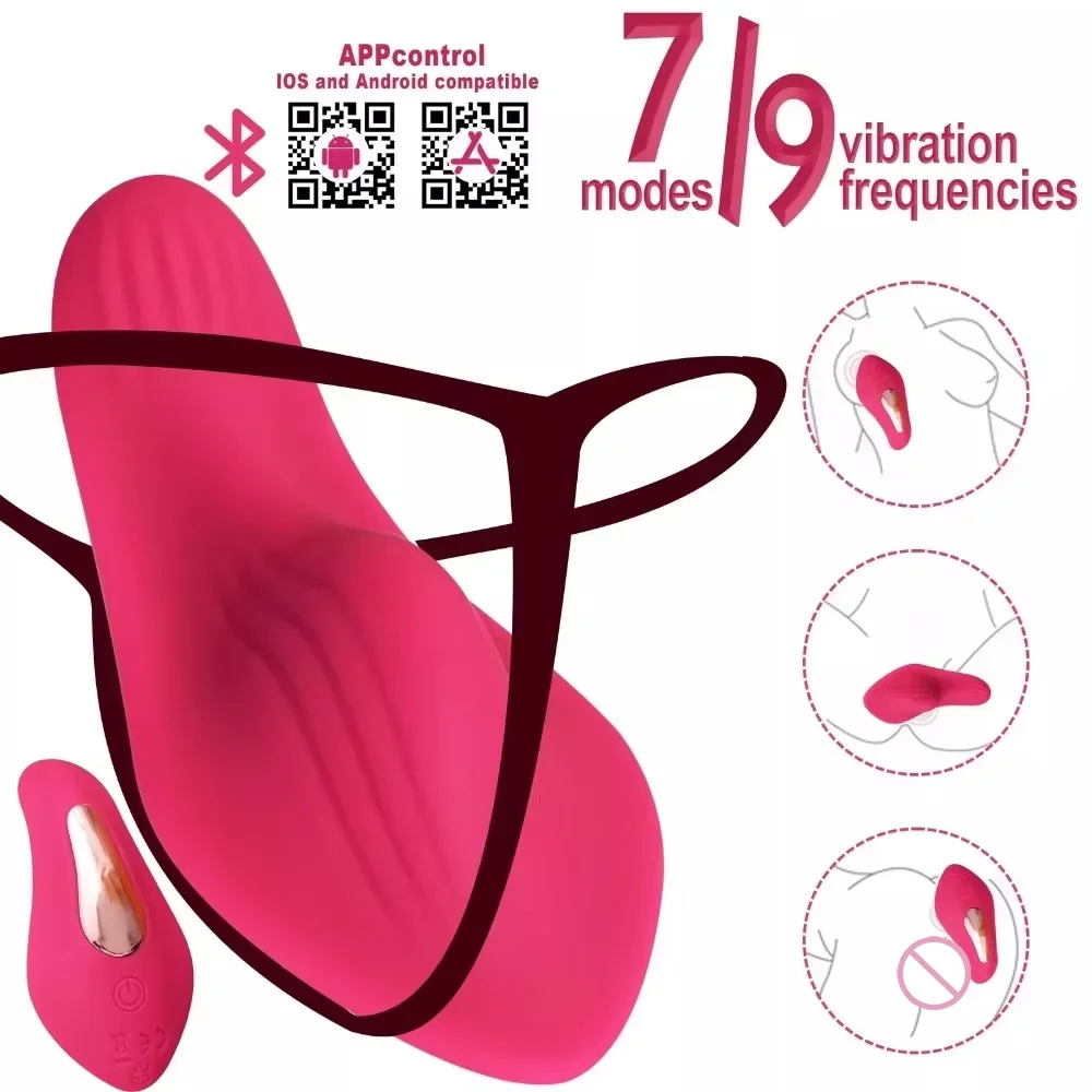 Tragbarer Bluetooth-APP-Vibrator für Frauen, kabellose Fernbedienung, vibrierendes Ei, Klitoris-Stimulator, weibliches Sexspielzeug für Paare 1