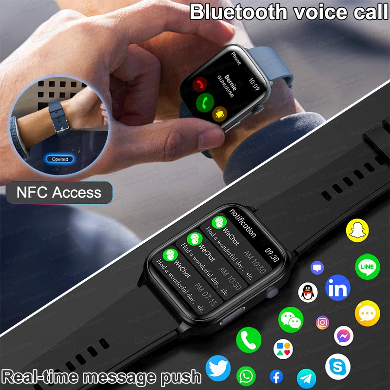 2025 New For HUAWEI Smart Watches Men Blood Pressure Blood oxygen Health Monitoring Bluetooth call Sports NFC Smart watch Women 6