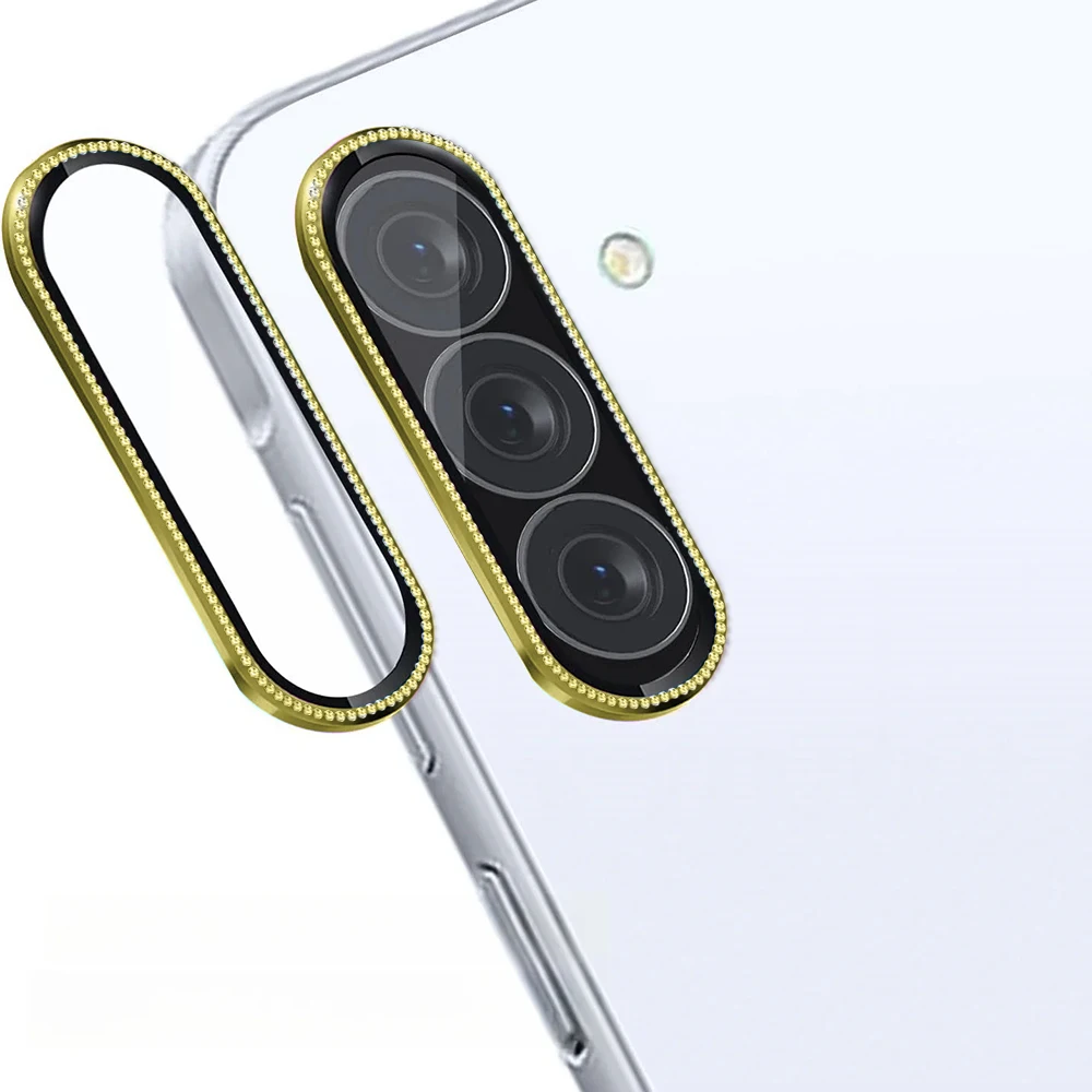 Diamond Camera Screen Protector with 9H Tempered Glass and Metal Lens Cap