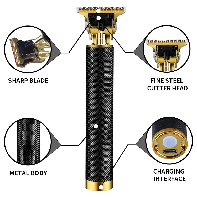 Máquina de Cortar Cabelo Elétrica Bateria Recarregável Men Shaver Profissional Aparador Barba t9 Display Lcd Massa Usb 54 Computers & Electronics