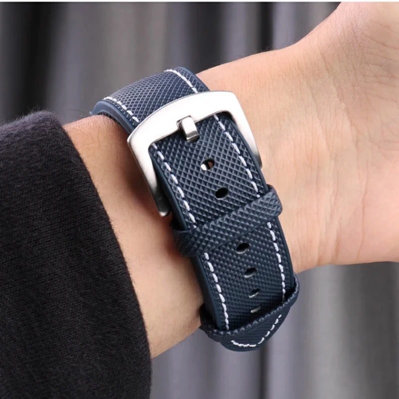 Wholesale Fancy Rubber 27 mm Watch Strap Replacement PRW-5100-1_K0009408 main image 1