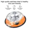 Anti-dumping Cat Bowl Steel Pet Bowl Non-slip Base Neck Spine Protection Easy-to-clean Dog Bowl Pet Feeding Tool 5